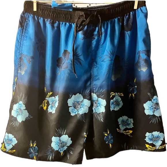 Burnside Tropical Blue Swim Trunks Sz XL - Picture 1 of 8